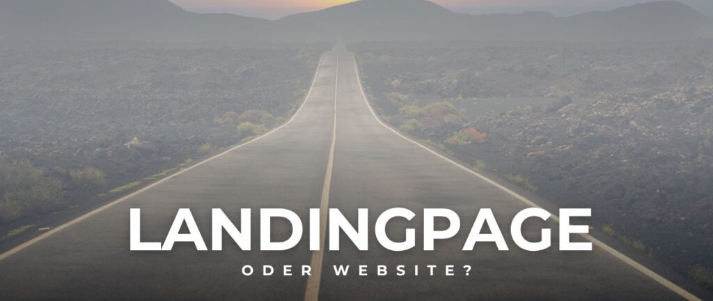 Landingpage oder Website? / Blogbeitrag Thumbnail