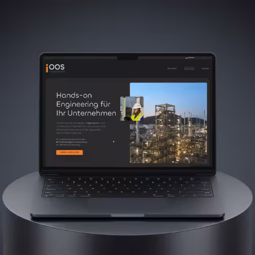 Kundenwebsite ioos-Engineering aus Lindau - Laptop Mockup
