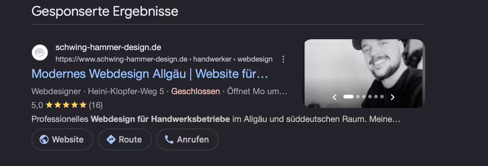 Webdesign Schwinghammer Bild
