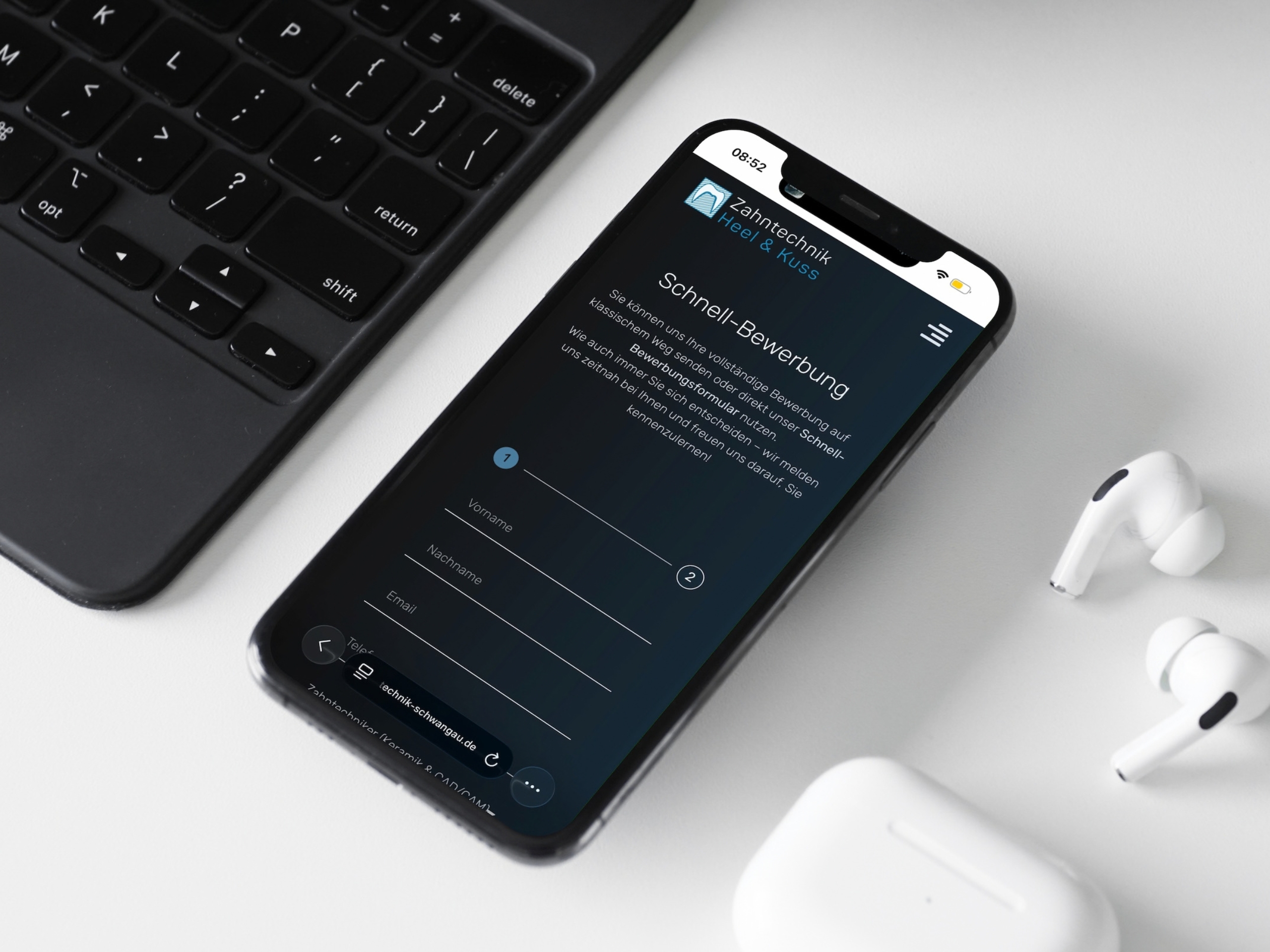 Website-Relaunch Zahntechnik Heel & Kuss Webdesign Schwinghammer 1