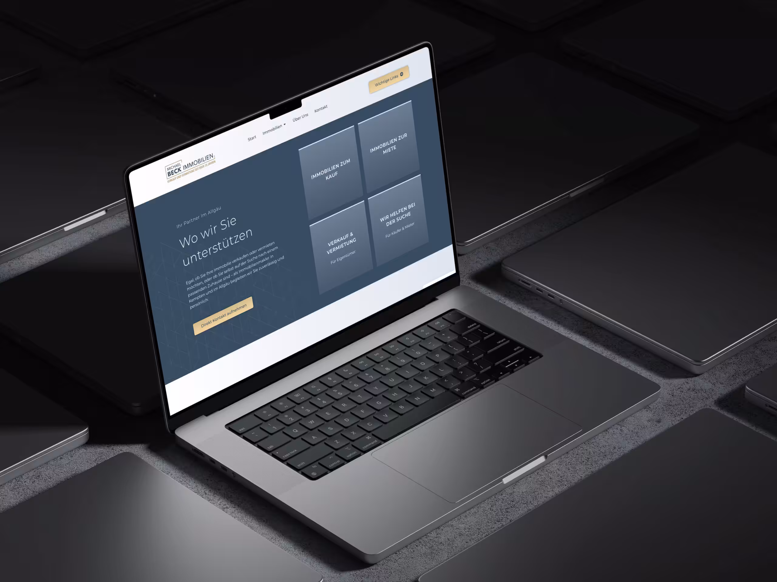 Michael Beck Immobilien Mockup - Leistungsübersicht