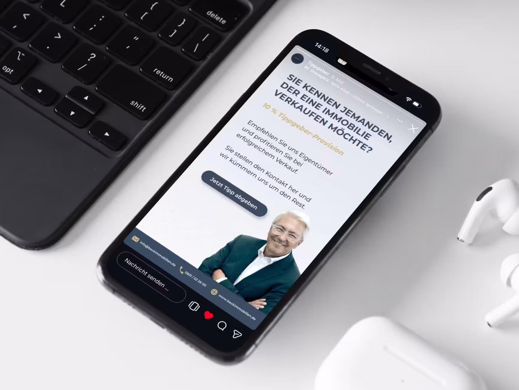 Michael Beck Immobilien Mockup - Social Media