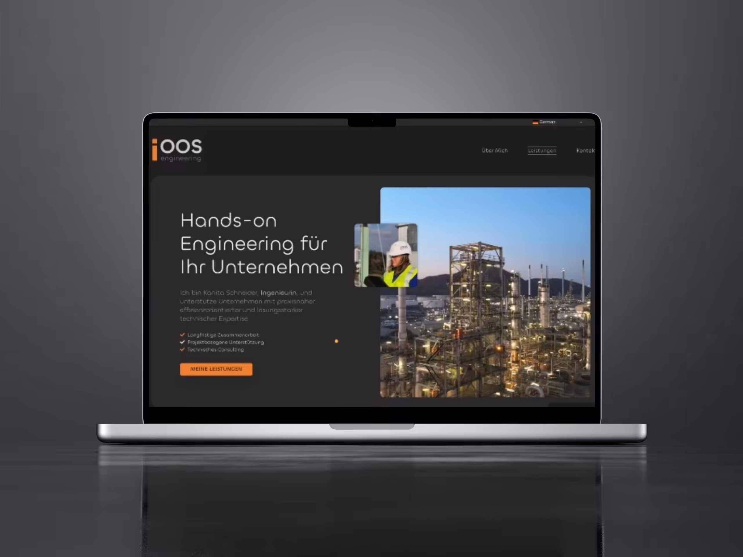 Webdesign Schwinghammer Kundenwebsite Mockup ioos-engineering